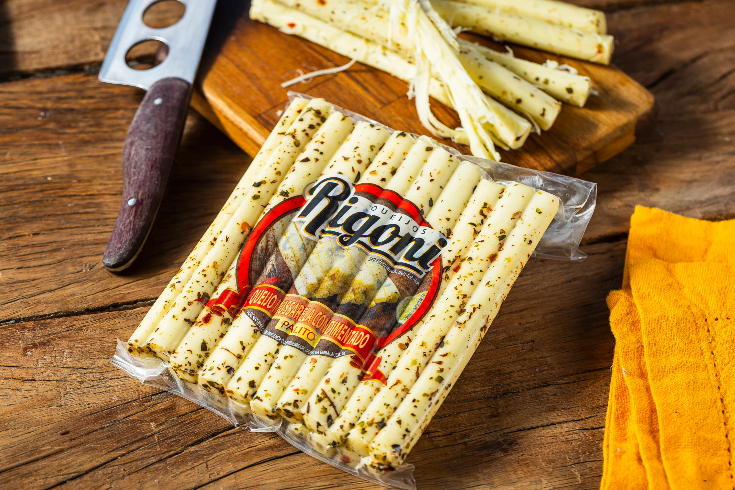 QUEIJO MUSSARELA PALITO CONDIMENTADO RIGONI